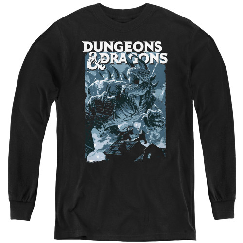 Dungeons and Dragons Tarrasque Youth Long Sleeve T-Shirt Black