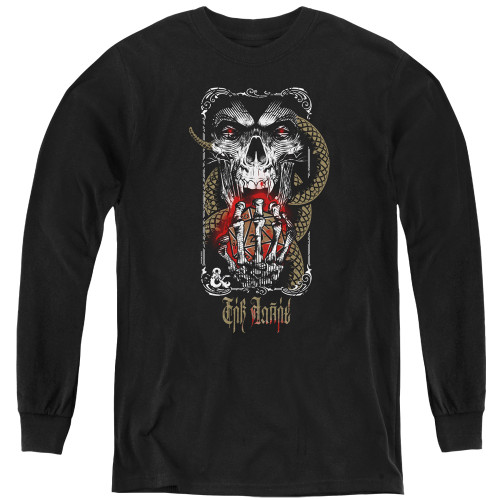 Dungeons and Dragons Lich For Chaos Youth Long Sleeve T-Shirt Black