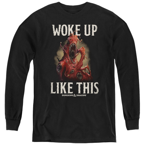 Dungeons and Dragons Woke Like This Youth Long Sleeve T-Shirt Black