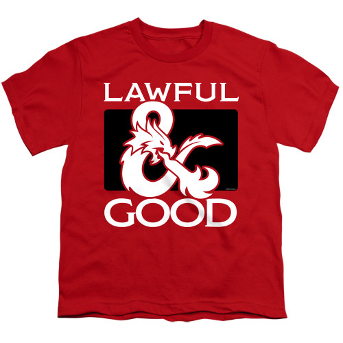 Dungeons and Dragons Lawful Good Youth 18/1 T-Shirt Red