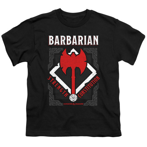 Dungeons and Dragons Barbarian Youth 18/1 T-Shirt Black