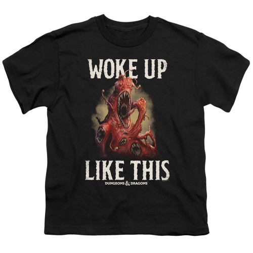 Dungeons and Dragons Woke Like This Youth 18/1 T-Shirt Black