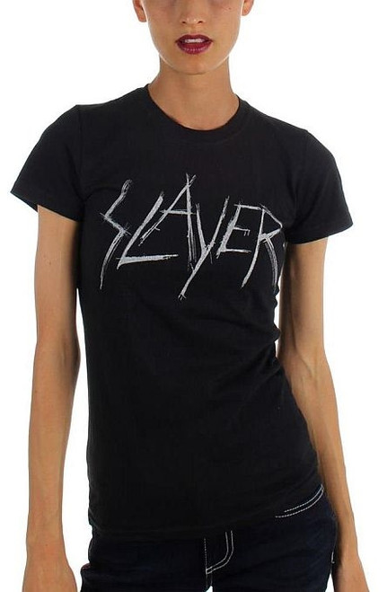 Slayer Scratch Logo Junior Girlie Babydoll T-Shirt