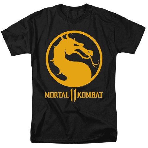 Mortal Kombat XI Dragon Logo Adult 18/1 T-Shirt Black