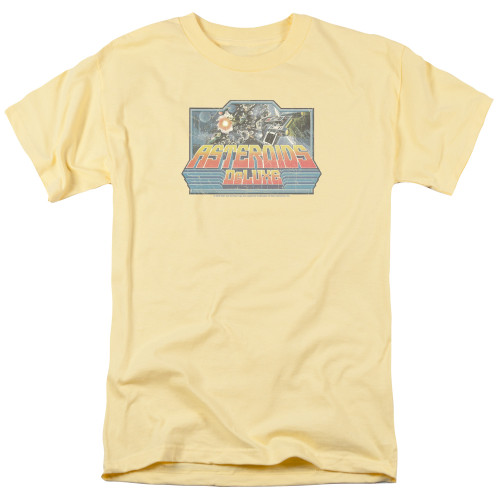 Atari Asteroids Deluxe Adult 18/1 T-Shirt Banana