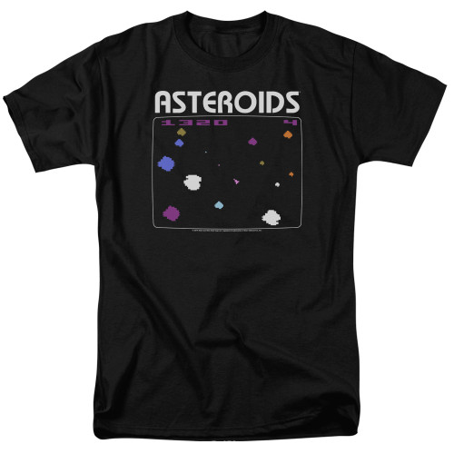 Atari Asteroids Screen Adult 18/1 T-Shirt Black