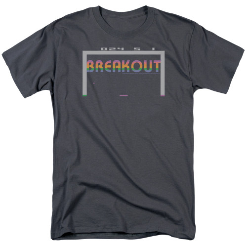 Atari Breakout 2600 Adult 18/1 T-Shirt Charcoal