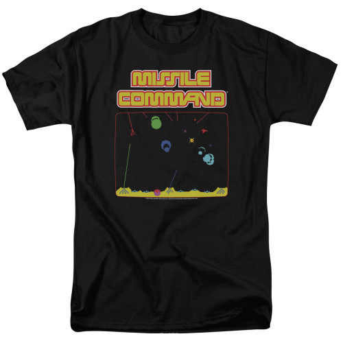Atari Missle Screen Adult 18/1 T-Shirt Black