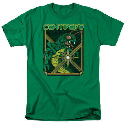Atari Centipede Blast Adult 18/1 T-Shirt Kelly Green