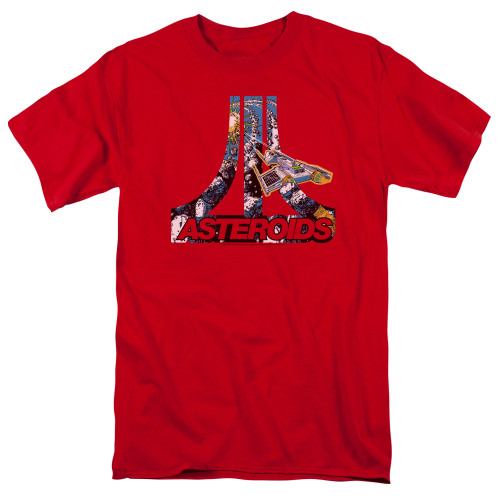 Atari Asteroids Atari Adult 18/1 T-Shirt Red