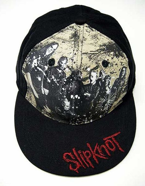 Slipknot Band Splat Flat Brim Unifit Hat Cap
