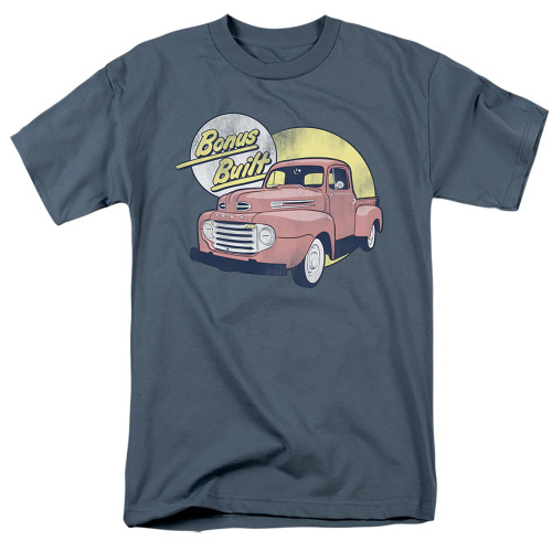 Ford Trucks 1950 F1 Bonus Built Adult 18/1 T-Shirt Slate