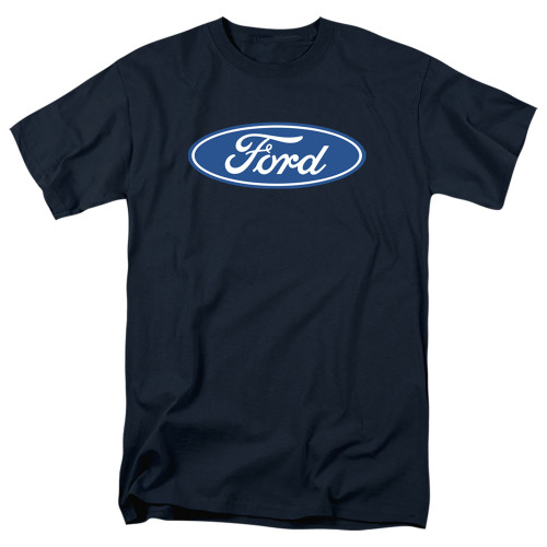 Ford Dimensional Logo Adult 18/1 T-Shirt Navy