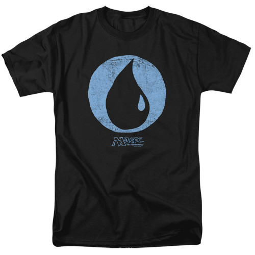 Magic: The Gathering Blue Symbol Adult 18/1 T-Shirt Black