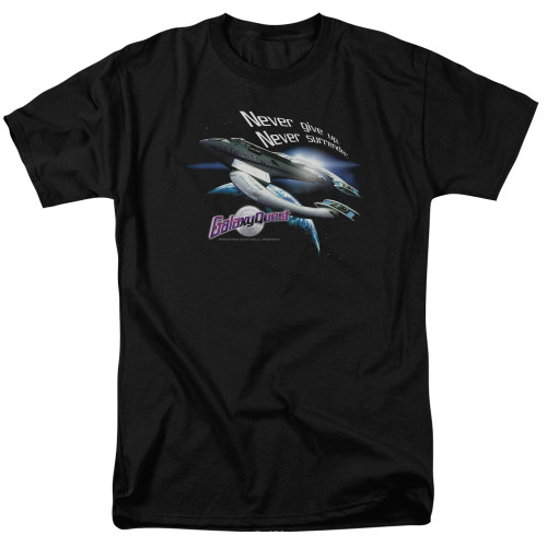 Galaxy Quest Never Surrender Adult 18/1 T-Shirt Black