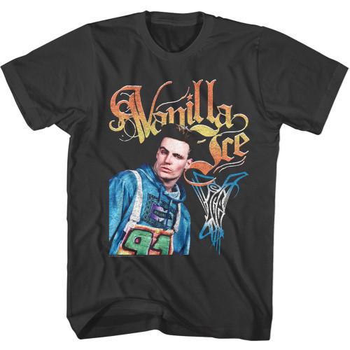 Vanilla Ice With 2 Logos Smoke Adult T-Shirt