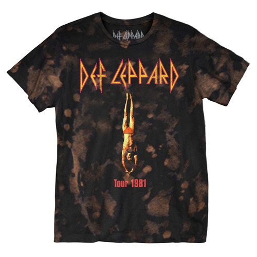 Def Leppard Tour 81 Men's Black T-Shirt