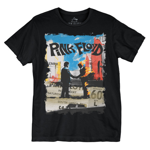 Pink Floyd Handshake Men's Black T-Shirt