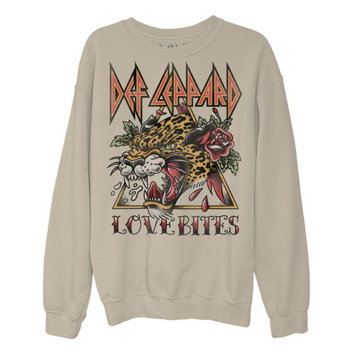Def Leppard Vintage Love Bites Sweatshirt Unisex Sand