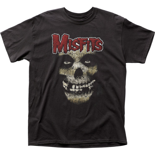 Misfits Weathered Skull Fitted Jersey T-Shirt