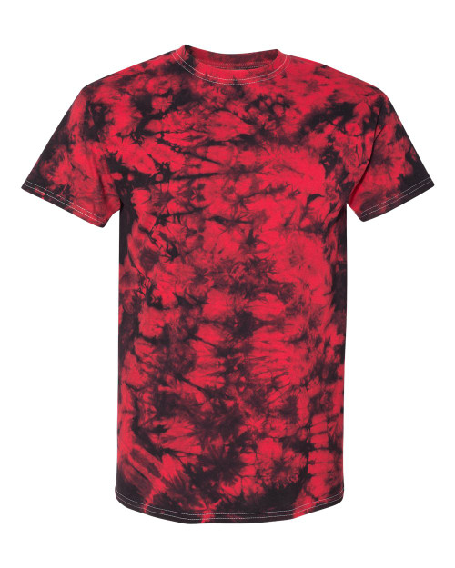 Crystal Black/Red Short Sleeve Tie-Dye T-Shirt