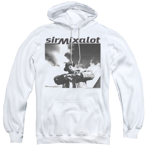 Sir Mix-a-Lot Clouds Pose Adult Pullover Hoodie Sweatshirt White
