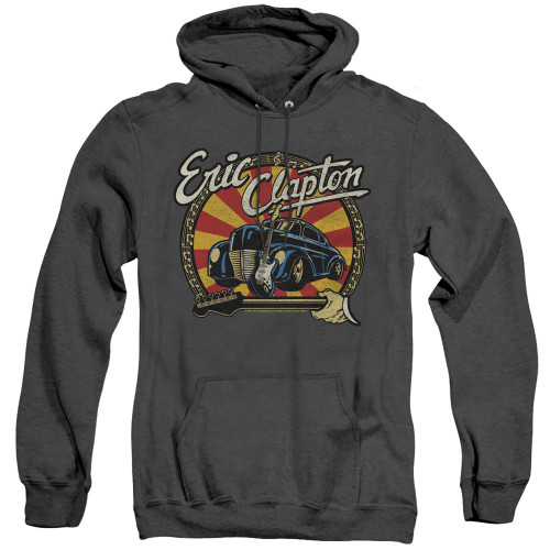 Eric Clapton Cars and Guitars Adult Heather Hoodie Sweatshirt Black