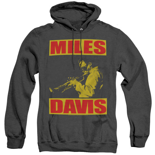 Miles Davis Bars Adult Heather Hoodie Sweatshirt Black