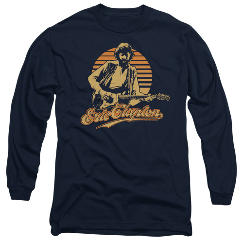 Eric Clapton Retro Clapton Long Sleeve T-Shirt Navy