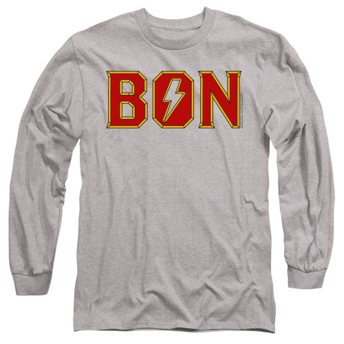 Bon Scott AC/DC Bon Long Sleeve T-Shirt Athletic Heather