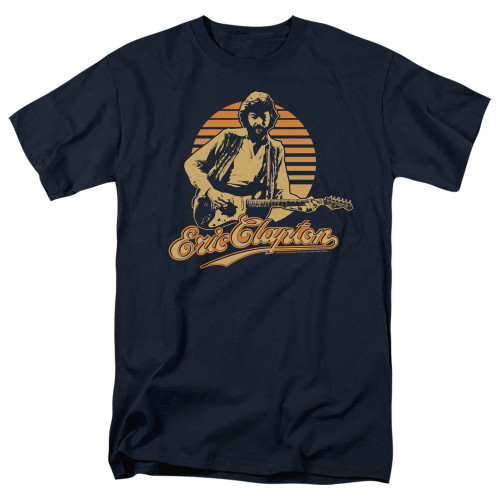 Eric Clapton Retro Clapton Adult 18/1 T-Shirt Navy