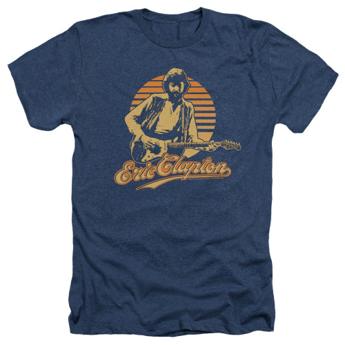 Eric Clapton Retro Clapton Adult Heather T-Shirt Navy