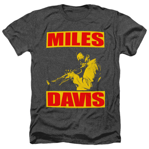 Miles Davis Bars Adult Heather T-Shirt Black