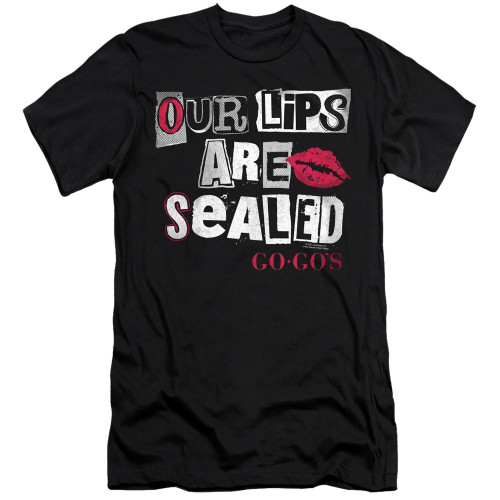 The Go-Go's Our Lips Are Sealed Premium Slim 30/1 T-Shirt Black