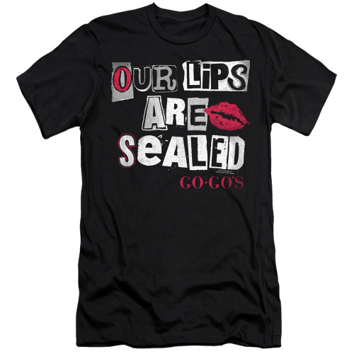 The Go-Go's Our Lips Are Sealed Slim Fit 30/1 T-Shirt Black