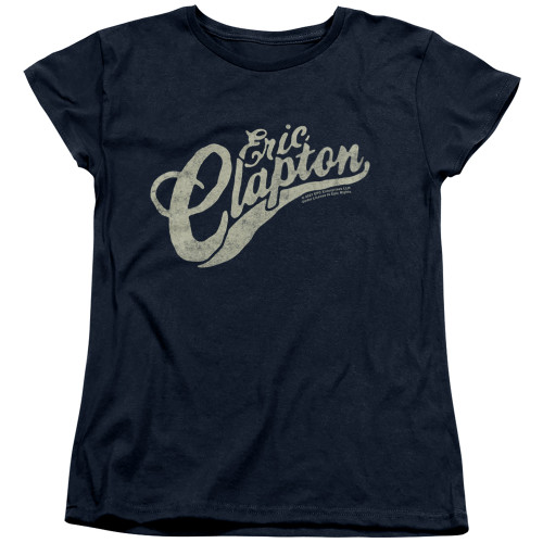 Eric Clapton Clapton Vintage Logo Women's T-Shirt Navy