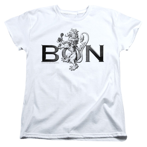 Bon Scott AC/DC Bon Crest Women's T-Shirt White