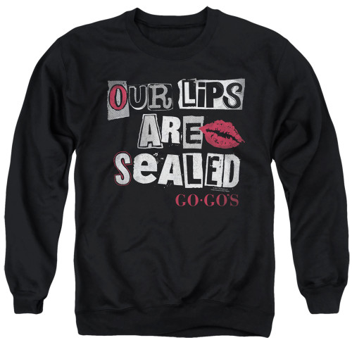 The Go-Go's Our Lips Are Sealed Adult Crewneck Sweatshirt Black