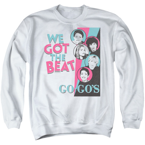 The Go-Go's We Got The Beat Adult Crewneck Sweatshirt White