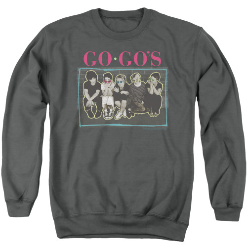 The Go-Go's Sunglasses Adult Crewneck Sweatshirt Charcoal