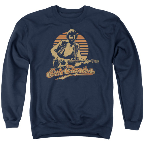 Eric Clapton Retro Clapton Adult Crewneck Sweatshirt Navy