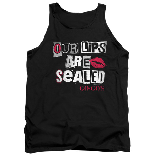 The Go-Go's Our Lips Are Sealed Adult Tank Top T-Shirt Black