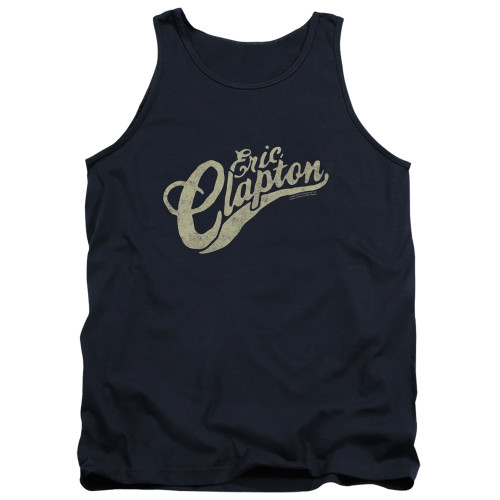 Eric Clapton Clapton Vintage Logo Adult Tank Top T-Shirt Navy