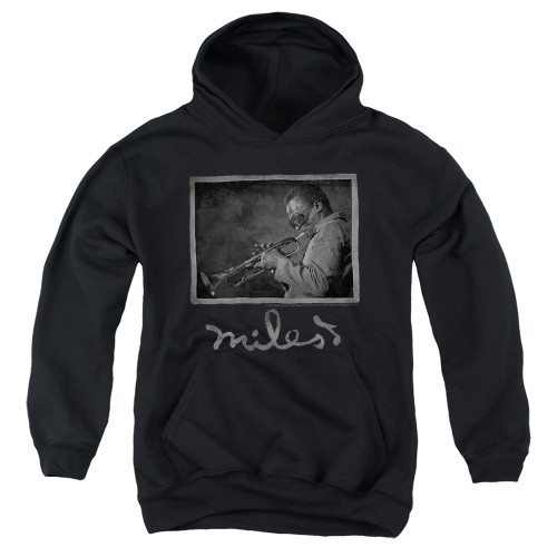 Miles Davis Miles Photo 4 Youth Pullover Hoodie Sweatshirt Black