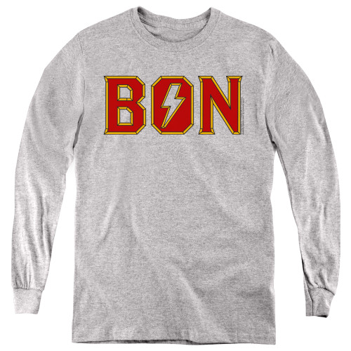 Bon Scott AC/DC Bon Youth Long Sleeve T-Shirt Athletic Heather