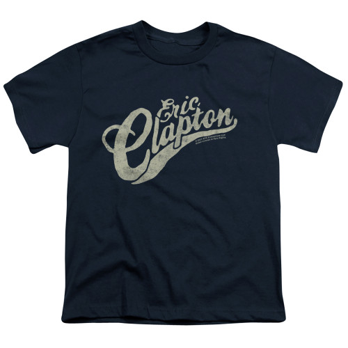 Eric Clapton Clapton Vintage Logo Youth T-Shirt Navy