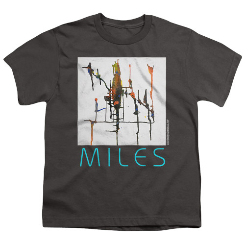 Miles Davis Miles Painting 5 Youth T-Shirt Charcoal