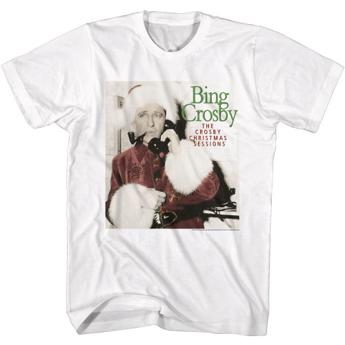 Bing Crosby Christmas Sessions Album White Adult T-Shirt