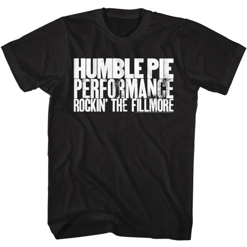 Humble Pie Rockin The Filmore Black Adult T-Shirt