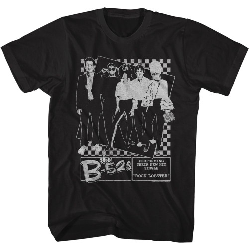 The B-52's Rock Lobster Poster Black Adult T-Shirt